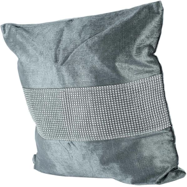 Falsk diamant Lyxig kuddfodral Flanell bröllopsdekor 45 x 45cm Grå