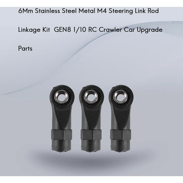 6mm rustfrit stålstang til styretøj til Redcat GEN8 1/10 RC bilopgraderingsdele