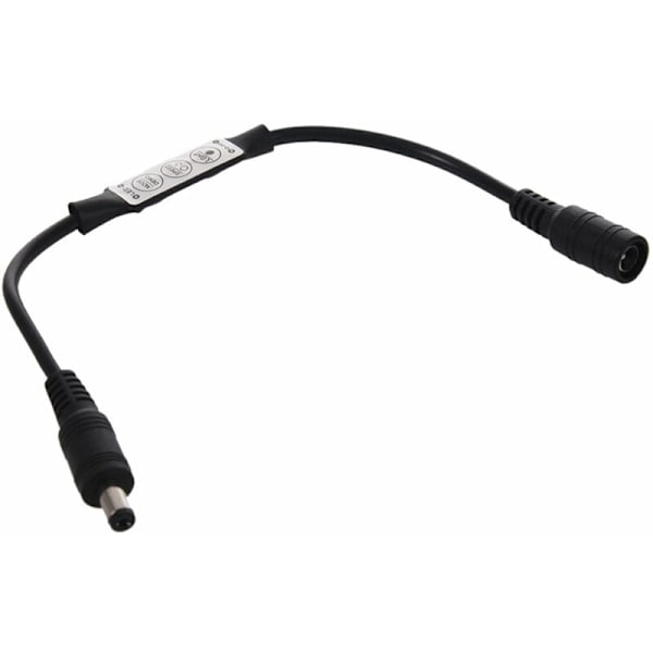 Matala profiili Inline Controller Mini 3 Key Dimmerit mustalle LED-nauhalle