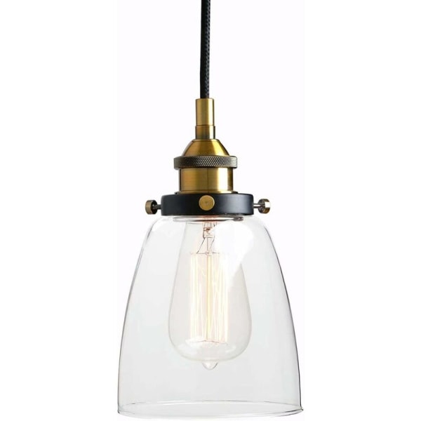 Industriell taklampa Vintage Retro Edison Glass Lampskärm Cha