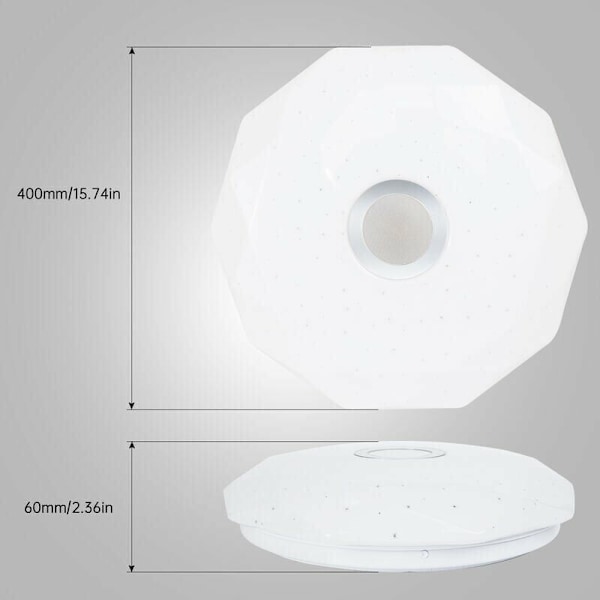 36 watt 30 cm stjerner og prikker fargerik Bluetooth musikk APP + fjernkontroll (220V) stil 2 rund LED taklampe soveromslampe LED-lys, for stue