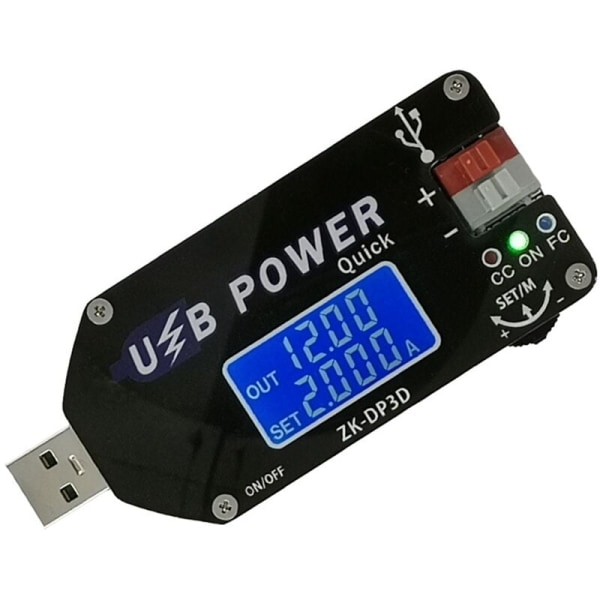 ZK-DP3D CNC Justerbar Reguleret Strømforsyningsmodul USB 1-30V 2A 15W Strøm til Konstant Spænding USB TYPE-C DC Konverter