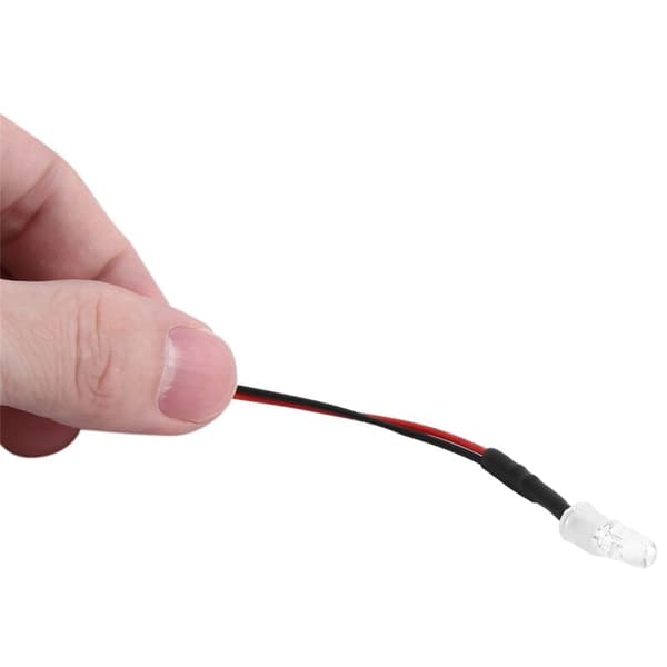 5 stk. 4LED 5mm forlygter RC tilbehør LED-lys til 1/10 Drift Modelbil, rød og hvid