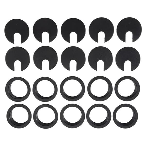 10X 35mm Kabelgennemføring Ledningsdåse til Bord Sort