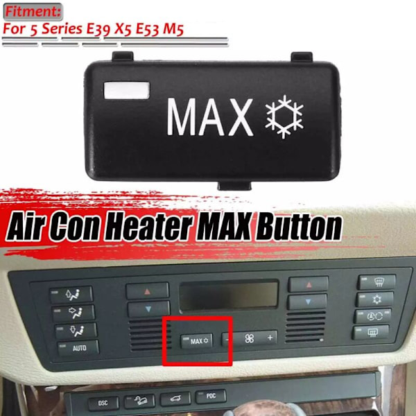 Bil Aircondition Varmeapparat Udluftning Max Kontrol Knap Kontakt Nøglehætter til - 5 Serie E39 X5 E53 M5