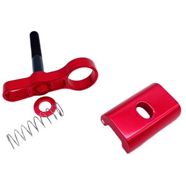 Ny CNC Aluminiumslegering Hengselklemmeplate plus Magnetisk C-spenne for Sykkeldeler Magnetisk C-knapp Brompton-knapp, Rød