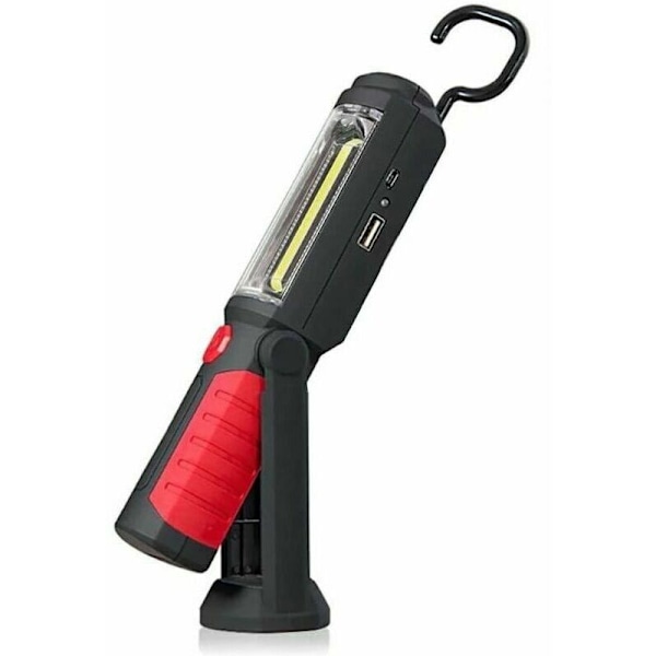 Händerfri Laddningsbar LED-ficklampa [NY VERSION 2018] 3W COB LED Handlampa 2 i 1 Ficklampa för Camping/Vandring/Bil/Garage/Workshop, Två Belysnings