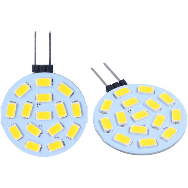 4 st G4 3W 5730 Smd 15 LED-lampa Vit Marin Marinbelysning 12V DC