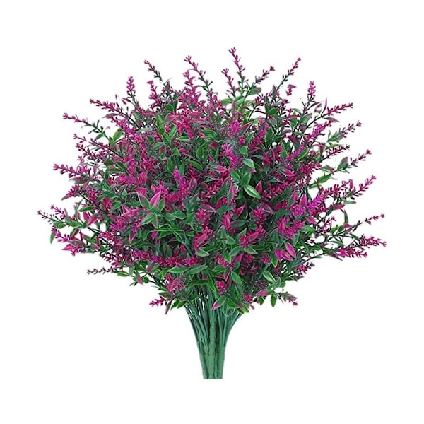 8 stk Kunstige Plastblomster Utendørs UV-bestandige Kunstige Blomster Utendørs Planter Dekorative Blomster for Blomsteroppsatser, Hjemmehage Dekor