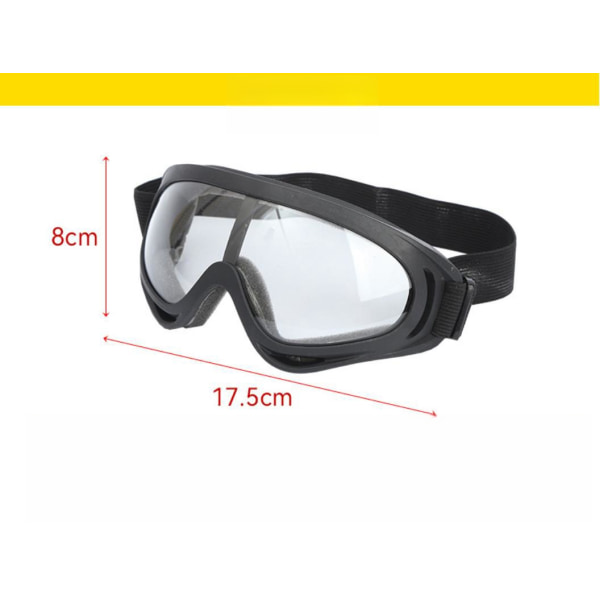 Skidglasögon sport snowboard skridskoåkning skidglasögon (färg: svart transparent)