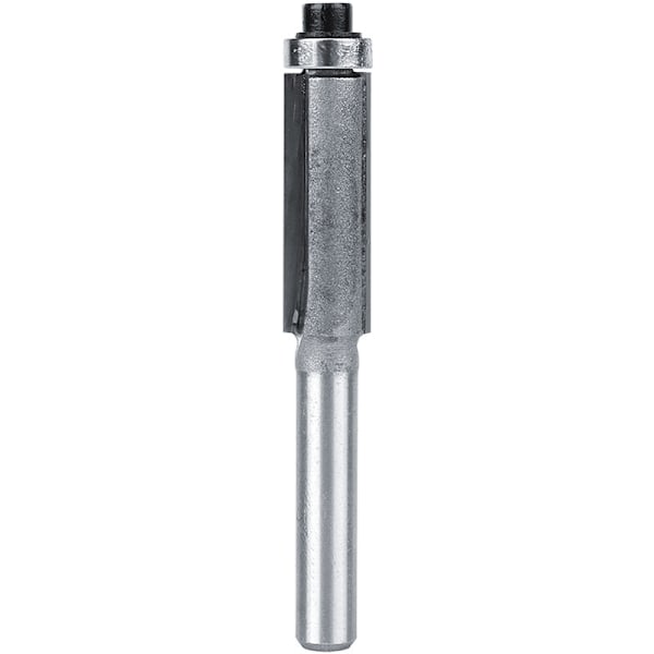 Flush Trim Router Bit, 1/4 3/8 10mm Flush Straight Trim Bit 1/4 Shank 2 Flutes Toppkulelager, Bearing Flush Trim Bit