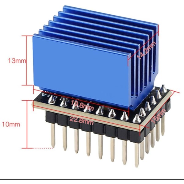 TMC5160 Stepper Motor Driver Step Stick Silent SPI Motor Driver 60V Høy Effekt 3D Skriverdeler