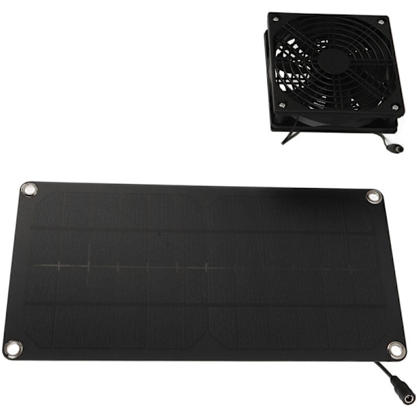 20W Solpanel-Ventilator Kit - Mini, Bærbar til Drivhuse, Kyllingehuse, Dyrehuse og Vindueudluftning
