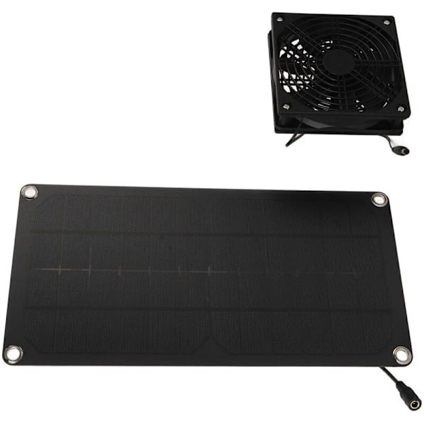 20W Solpanelfläktset, Mini Bärbar för Växthus, Kycklinghus, Husdjursbur, Fönsterventilation