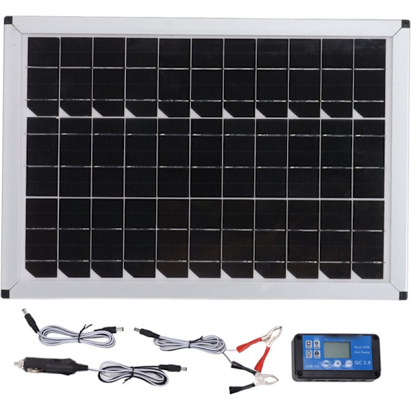 100W 18V Bärbar Solpanel Kit 100W 18V Monokristallin Bärbar Solpanel för Bilar, Fartyg, Flygplan, Utomhusjordbruk, Plantering,
