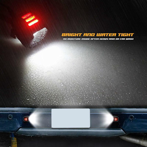 2 kpl Punaiset Putkimaiset SMD LED Rekisterikilven Valot Navara D40 2005-2016