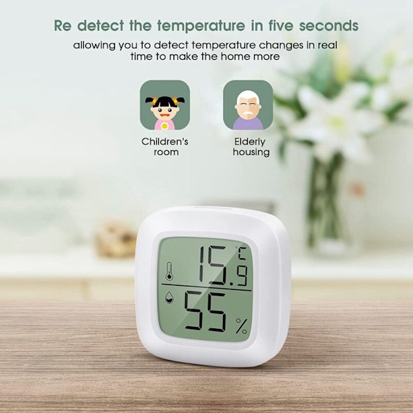 Mini LCD Digital Termometer Hygrometer 3-pack Inomhus Fuktighetsmätare Lämplig för Sovrum, Senior