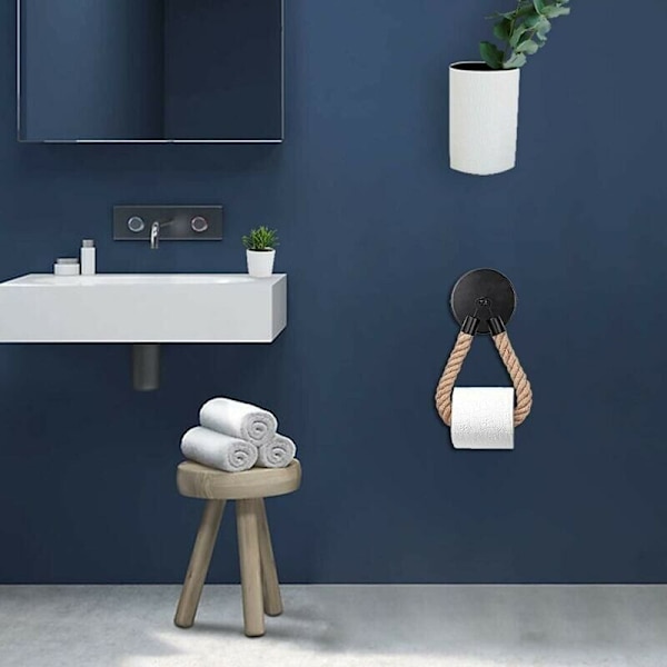Toiletpapirholder, Toilet Rulleholder med Telefonhylde, 304 Rustfrit Stål, Ingen Boring Vægmontering til Badeværelse (Linen)
