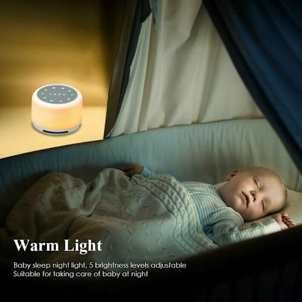 Hvid Støj Maskine, 24 Soothing Lyde, Sovelyd Maskine til Baby Voksne Børn, Timer og Hukommelsesfunktion, Søvn, Hjem, Kontor, Rejse