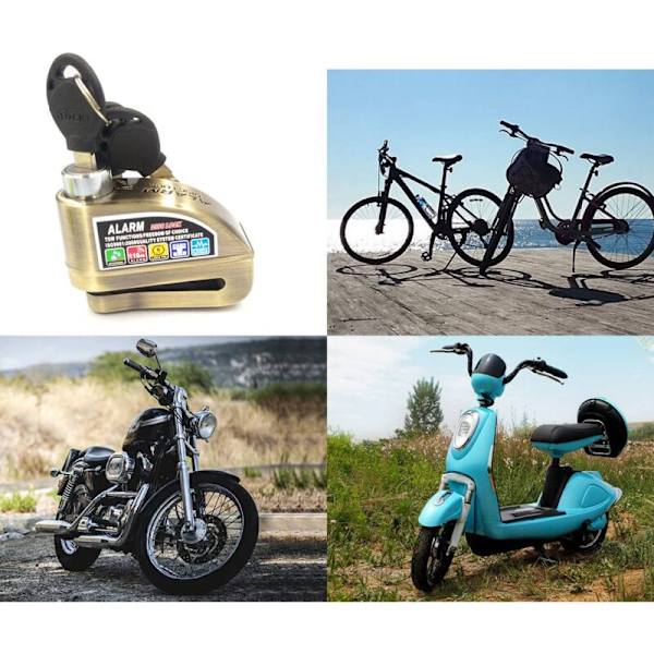 Vedenkestävä hälytyslukko moottoripyörän polkupyörän turvaan varkaudenestolevyjarrulokko auto-osat