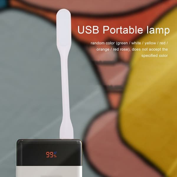 Fleksibel USB bærbar mini LED-lampe 5V 1,2W til tilfældig farve