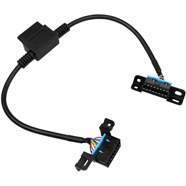 60cm 16-pinners rettvinklet universell OBD2-splitter Y-åpen kabel for GPS-sporingsenhet Bil OBD-konverteringsgrensesnitt