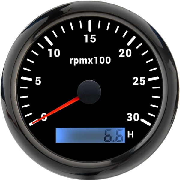 85MM Takometer 0-3000RPMX Odometer Baggrundsbelysning 7 Farver Passer til Yacht Marine Motorcykel C