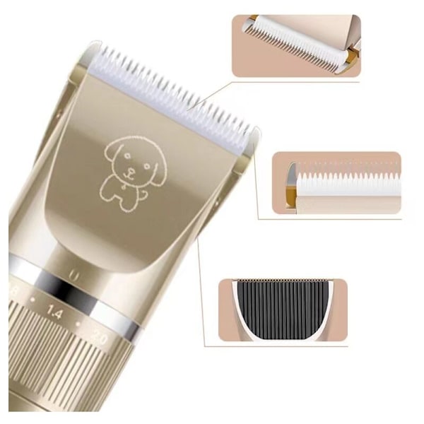 Hunde Clipper IPX7 Professionel Trådløs Aftagelig Hunde Clipper Keramiske Klinger LCD Display Hurtig Opladning Hunde Shaver Aftagelig og Vaskbar Klinge Lav