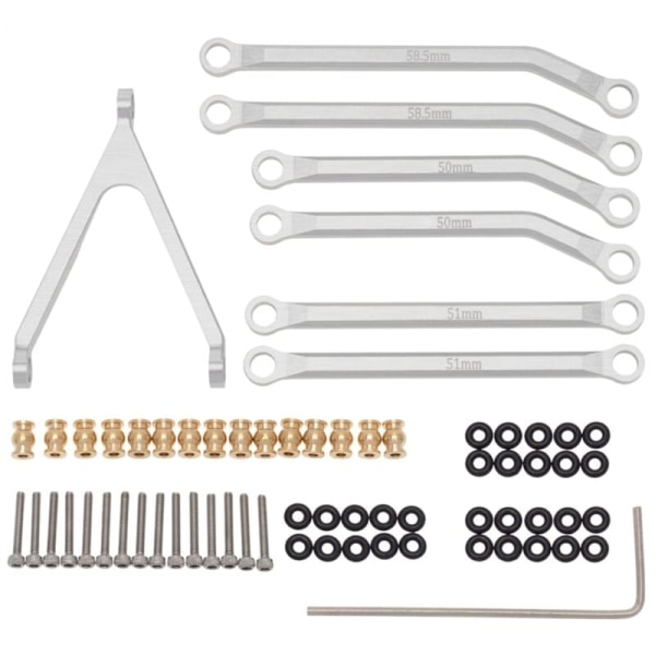 CNC-jyrsityt alumiiniset korkean maavaran alustan linkit Axial SCX24 AXI00001 C10 AXI00002 AXI00006 1/24 RC-auton osiin, 3
