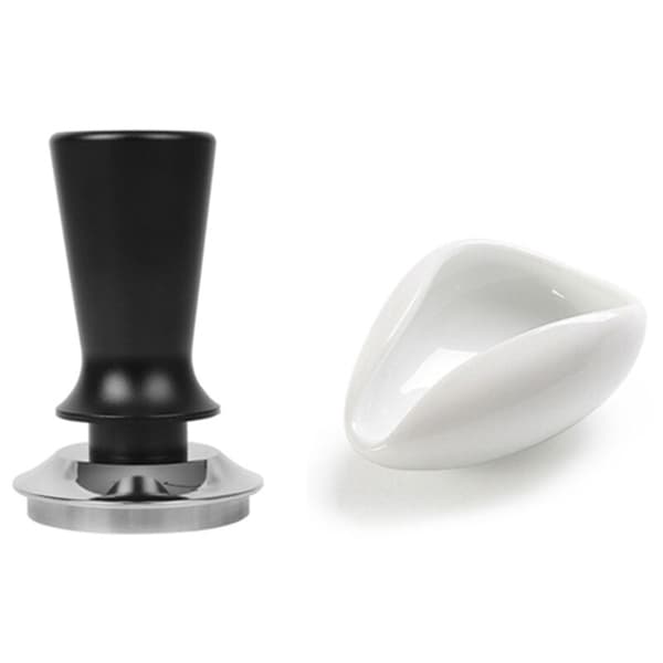 58mm Säädettävä kahvi Tamper Graduated 30 Lb Espresso Spring Calibration Tamper Flat Threaded Base