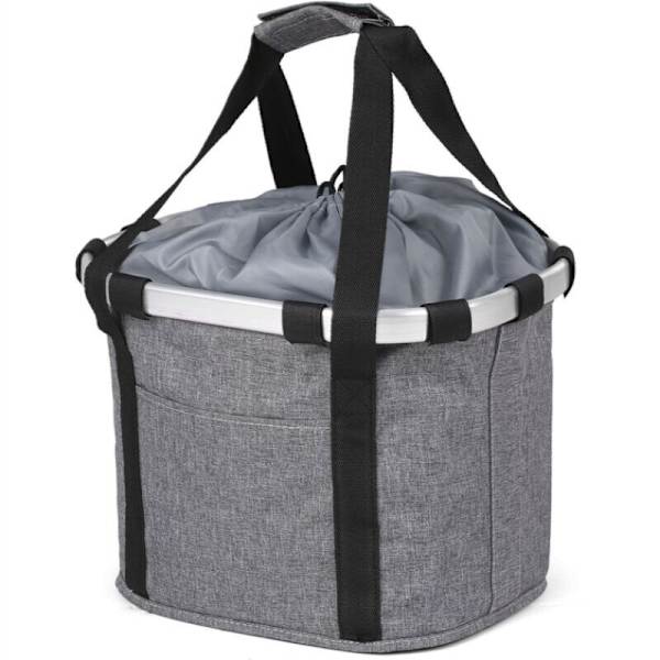 Hopfällbar cykelkorg, avtagbar cykelstyre korg, cykel fram canvas korg hållare, lätt att installera husdjur vagn för picknick, shopping, små husdjur