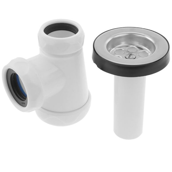 Laajennettava lyhyt pullosifonin venttiilillä viemäriin -bidee 1 1/4 x ∅ 70 mm