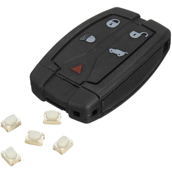 5 knappar bilfjärrkontroll nyckel fob fodral med batterikit / Recase Land 2