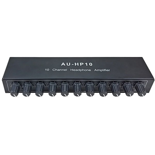 AU-HP10 10-kanavainen stereokuulokevahvistin äänen esivahvistin 1 sisääntulo 10 ulostuloa riippumaton ohjaus NJM4556A DC12-24V