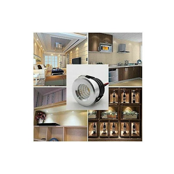 4-pak Mini LED Indbyggede Spotlights, 3W, Varmt Hvidt Guld