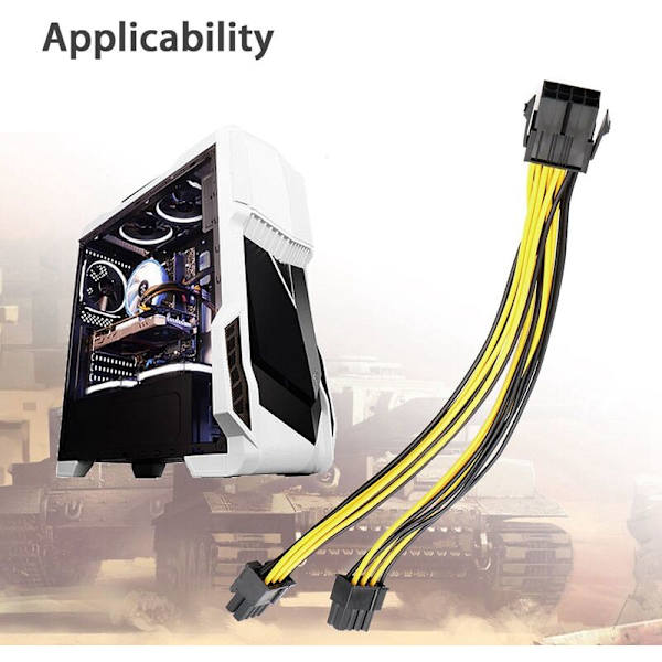 (5 kpl) 8-nastainen PCI-E - 2x 6+2 PCI-E PCI Express 5x Virransyöttöjakokaapeli