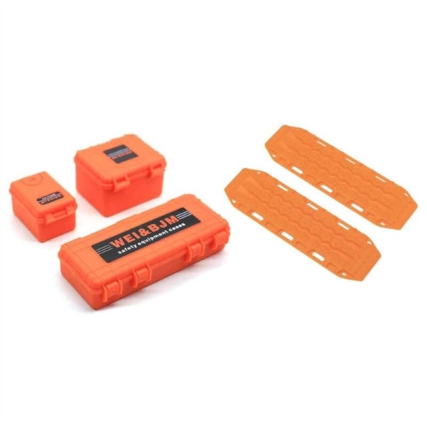 Universell nät-spade bagage resväska simulerad dekoration 8 st/set för TRX4 SCX10 90046 1/10 RC biltillbehör svart