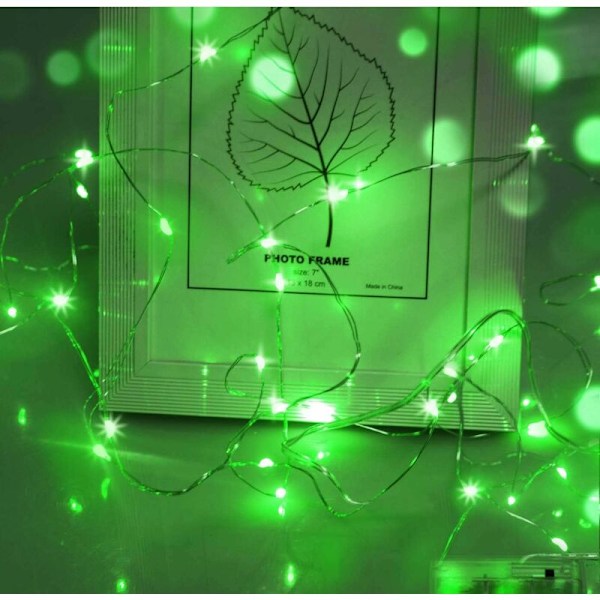 Led-lysstreng, 1M 10 Led Tråd Mikro Fe-lys Julepynt Fe-lys Knapcelsbatteridrevet Cr2032 Til Fest, Have, Jul, Hal