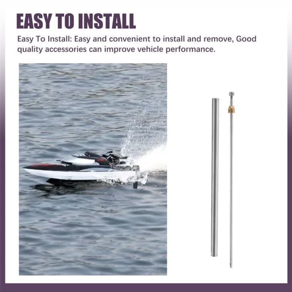 FT012-12 Stålrør Reservedele Rustfrit Stål 3Mm Bådskaft til Feilun FT012 2.4G Børsteløs RC Båd Reservedele