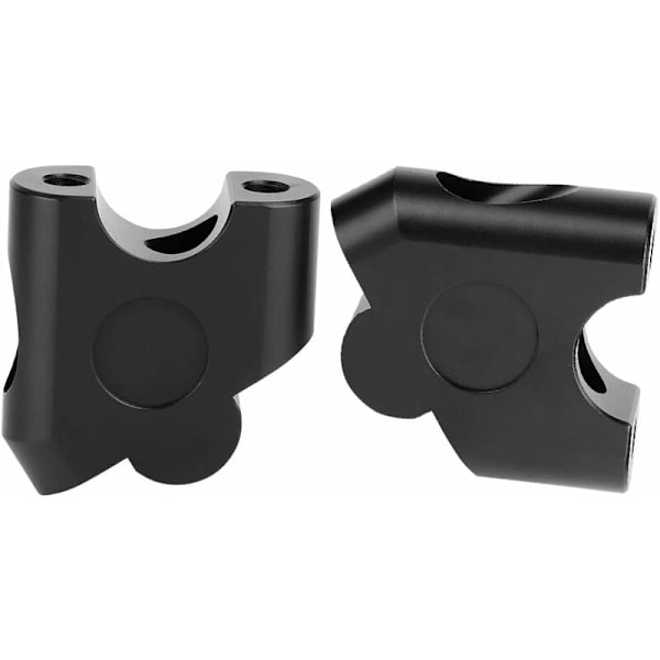 Styreforhøyer, 2 stk 22mm Universal Motorsykkel Styrehåndtak Bakre Styreklemme Flytt Monteringsadapter (Svart)