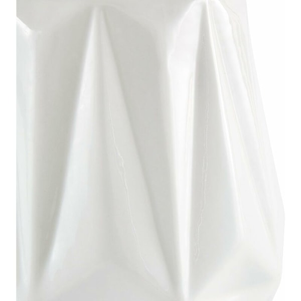 Nit Modern, kantig stengodsvas, 18,5 cm hög, vit