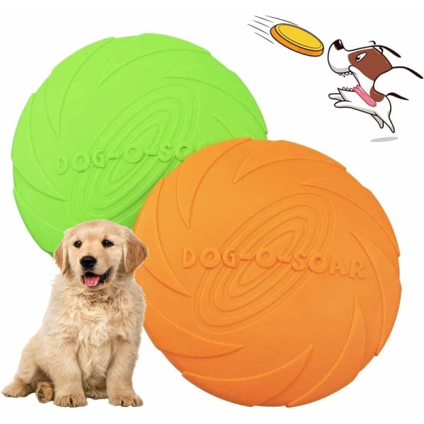 Hundskiva, hundfrisbees, 2 st frisbeeleksakshund, för spel Sport E