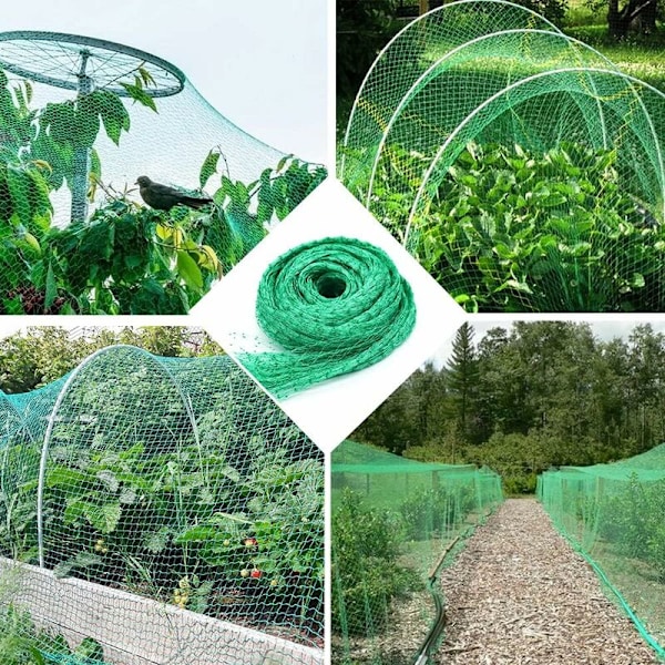 Fuglenet, 4x10M Fuglenet til Have, Fuglenet Nylon Beskyttelsesnet Beskyt Planter, Blomster og Grøntsager