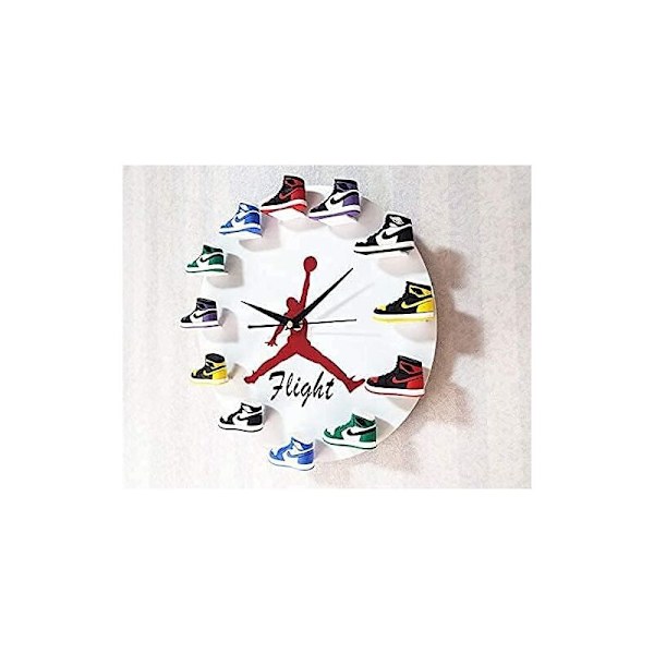 Aj Clock Basketball Udstyr 3D tredimensionel sko model generation Aj1-12 vægur små sko Flying Man Jordan klassisk ur hvid JORDAN