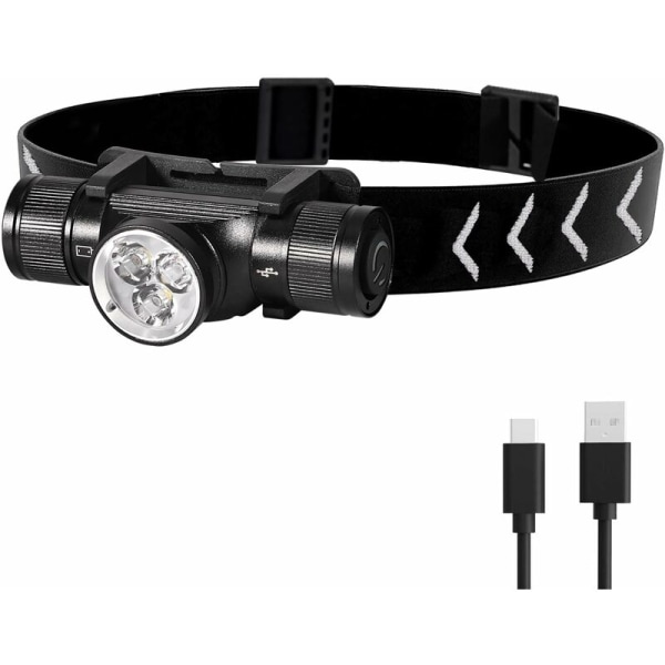 H330 Headlamp, 1500 Lumens Rechargeable LED Headlamp, IP66 Waterproof Head Torch, 5 Lighting Modes for Cycling Camping Hiking DIY [Energy Class A+++