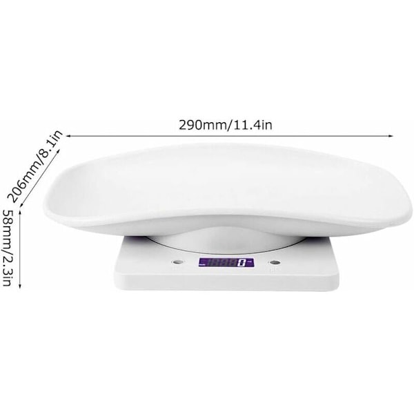 10kg/1g Digital Vågskala, Precision Elektronisk Baby Djurvåg, Vägningsvåg för Husdjur Katter, Hundar, Köksmätverktyg med LCD-Skärm