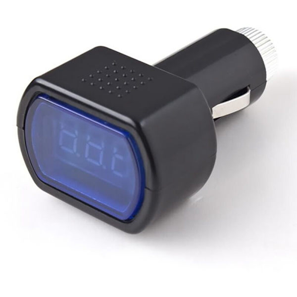 Mini bilopladningsvoltmeter / Digitalt display spændingsdetektorbatterimonitor