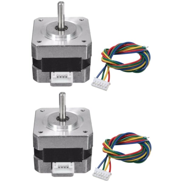 2 st 17 Stepper Motor 42BYGH34-0400A 12V 1,8 grader för 3D-skrivare CNC Reprap