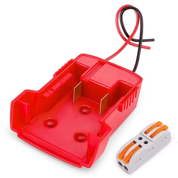 18V Batteridriven Hjulnav Adapter 12 Gauge Batteridocka Strömkontakt Fjärrkontroll Leksaksbil Robotlastbil (12 Gauge Terminaler)