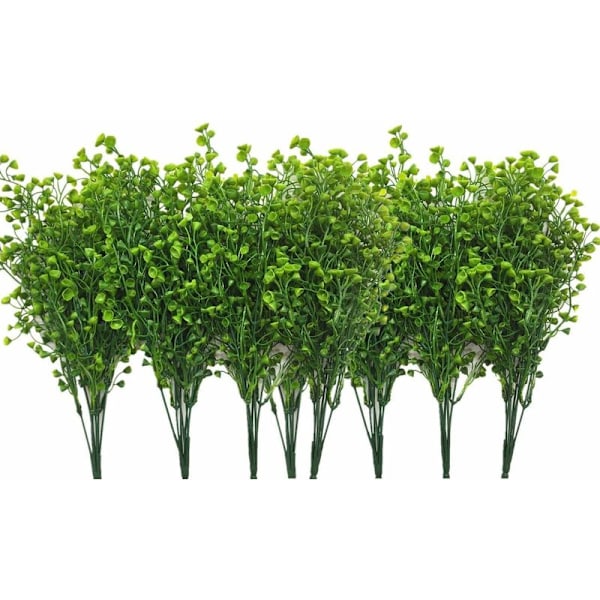 Kunstige Buske, Plastik Falske Grønne Planter Bryllup Indendørs Udendørs Hjem Have Veranda Køkken Kontor Bord Midtpunkter Arrangementer Chris